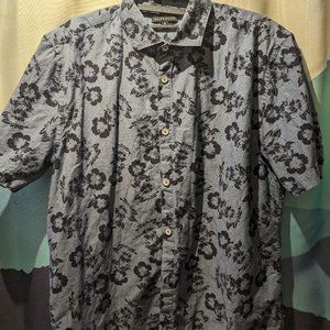 Blue Hawaiian / Island Pattern Button Down